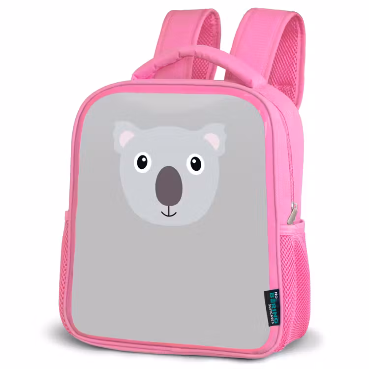 Rugzak kind - roze - Dierenportret - Koala - grijs — 4