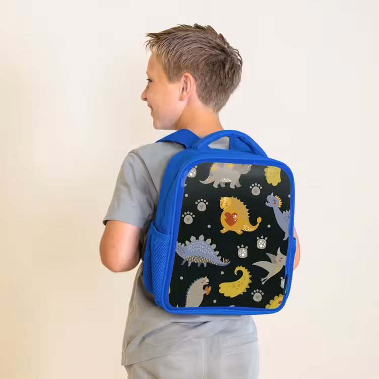 Rugzak kind - blauw - Dino - Kinderen - Patronen - Jongens - Meisjes - Dinosaurus — 3