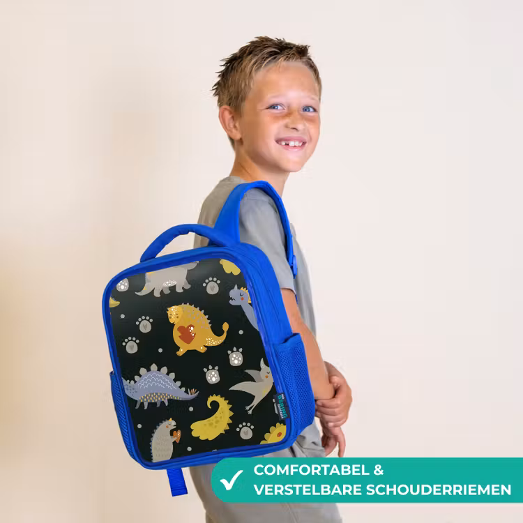 Rugzak kind - blauw - Dino - Kinderen - Patronen - Jongens - Meisjes - Dinosaurus — 4