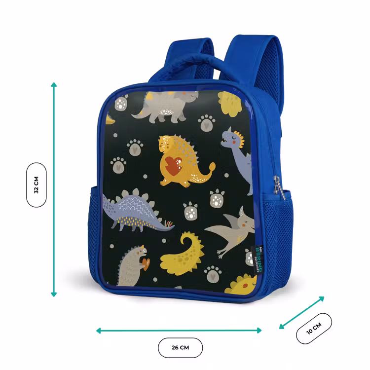 Rugzak kind - blauw - Dino - Kinderen - Patronen - Jongens - Meisjes - Dinosaurus — 5