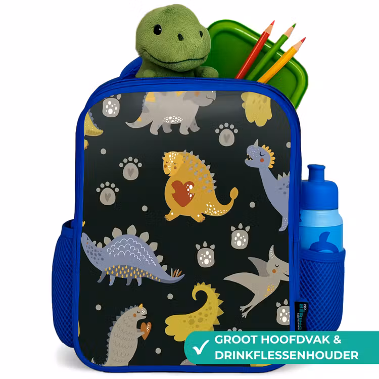 Rugzak kind - blauw - Dino - Kinderen - Patronen - Jongens - Meisjes - Dinosaurus — 6