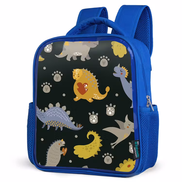 Rugzak kind - blauw - Dino - Kinderen - Patronen - Jongens - Meisjes - Dinosaurus — 7