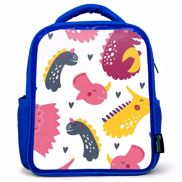 Rugzak kind - blauw - Dino - Patronen - Kind - Roze - Meisjes — 1