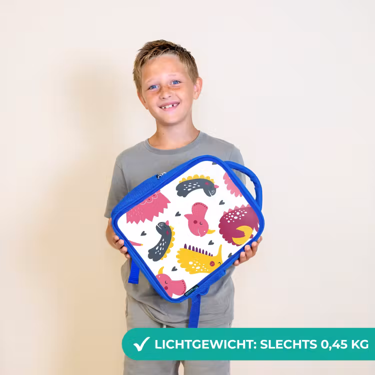 Rugzak kind - blauw - Dino - Patronen - Kind - Roze - Meisjes — 2