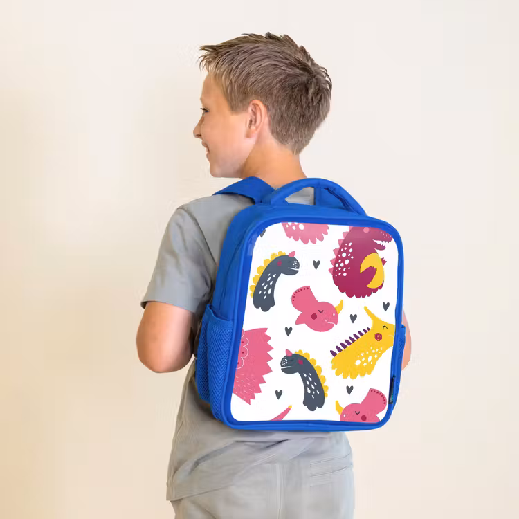 Rugzak kind - blauw - Dino - Patronen - Kind - Roze - Meisjes — 3