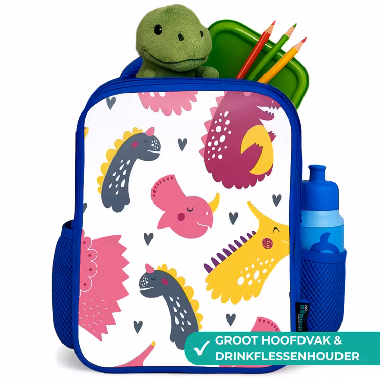 Rugzak kind - blauw - Dino - Patronen - Kind - Roze - Meisjes — 6