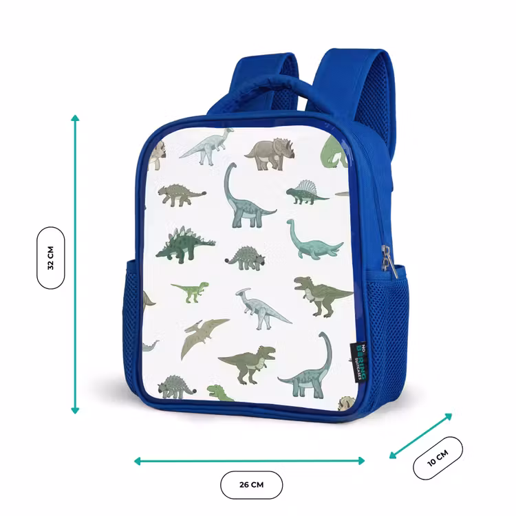 Rugzak kind - blauw - Dino - Patroon - Groen — 5