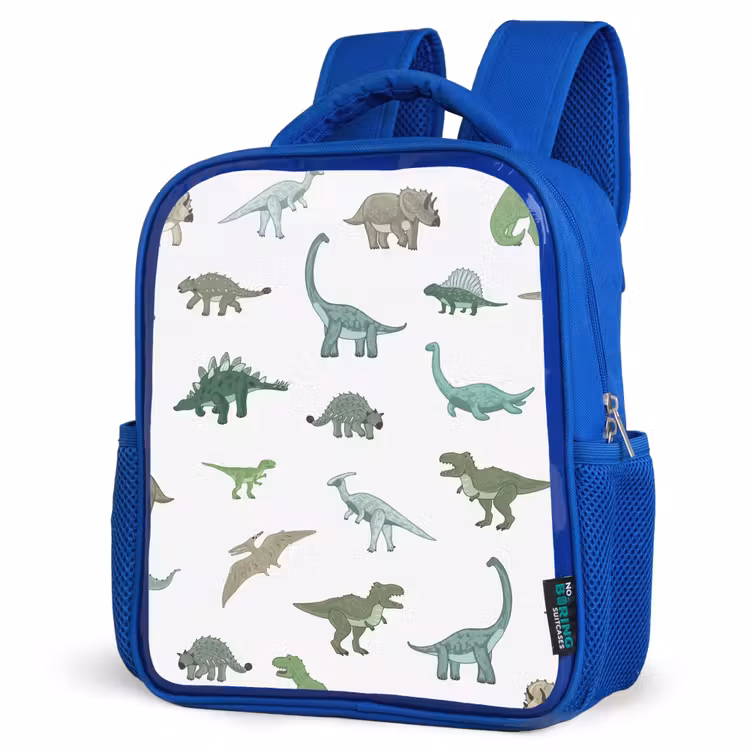 Rugzak kind - blauw - Dino - Patroon - Groen — 7