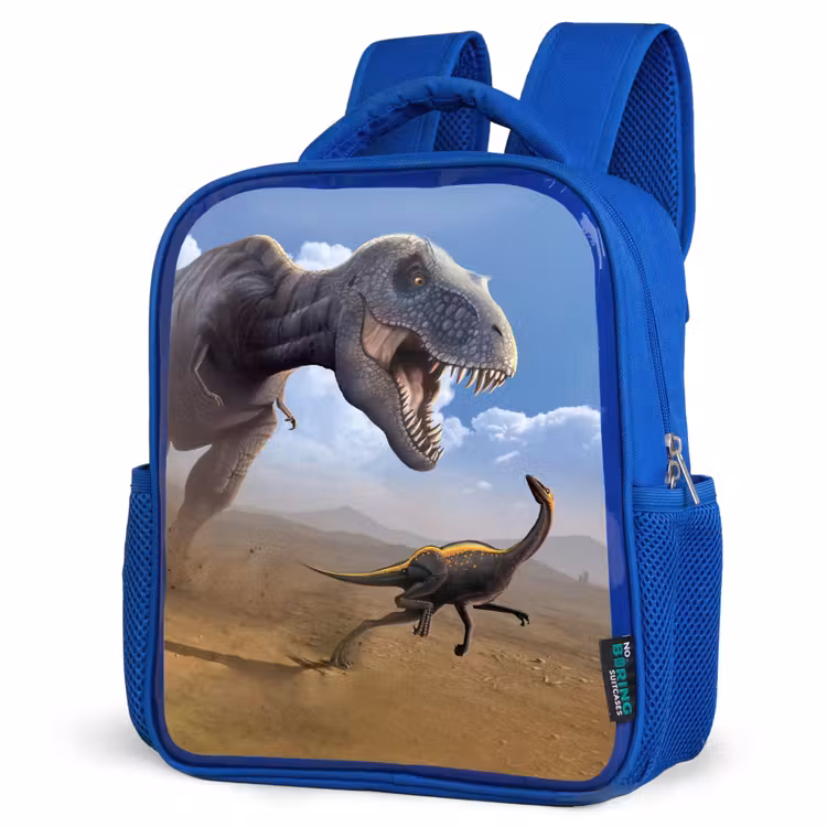 Rugzak kind - blauw - Dino - Wilde dieren - Tekening - Kinderen - Jongens — 7