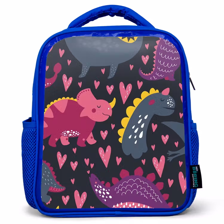 Rugzak kind - blauw - Dinosaurus - Kind - Patronen - Roze - Meisjes — 1