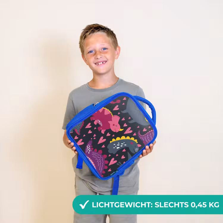 Rugzak kind - blauw - Dinosaurus - Kind - Patronen - Roze - Meisjes — 2