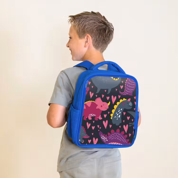 Rugzak kind - blauw - Dinosaurus - Kind - Patronen - Roze - Meisjes — 3