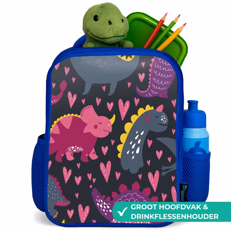 Rugzak kind - blauw - Dinosaurus - Kind - Patronen - Roze - Meisjes — 6