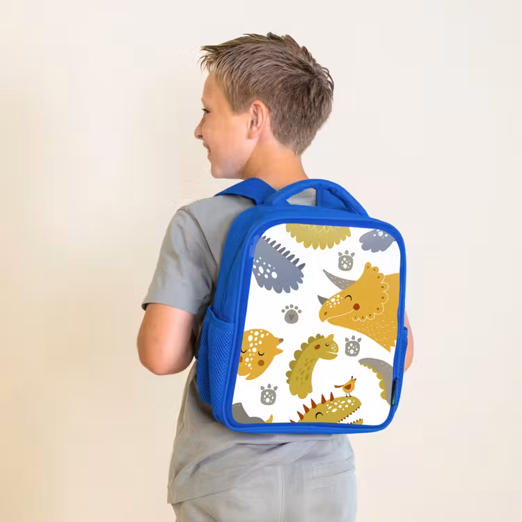 Rugzak kind - blauw - Dinosaurus - Patronen - Jongens - Dino - Kinderen — 3