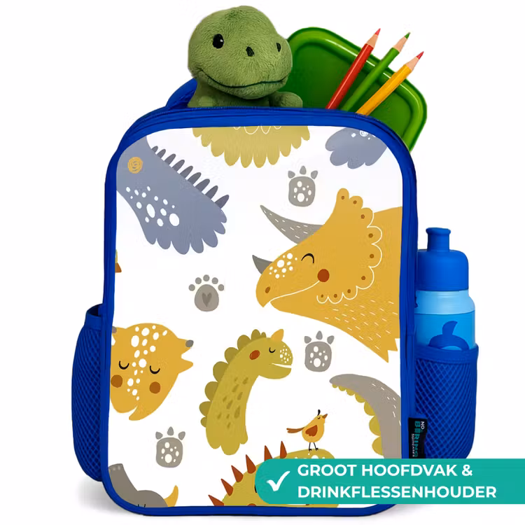 Rugzak kind - blauw - Dinosaurus - Patronen - Jongens - Dino - Kinderen — 6