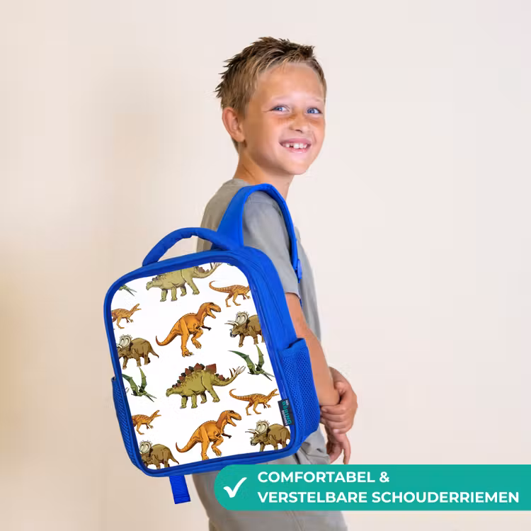 Rugzak kind - blauw - Dinosaurus - Tekening - Kinderen - Jongens - Kinderen — 4
