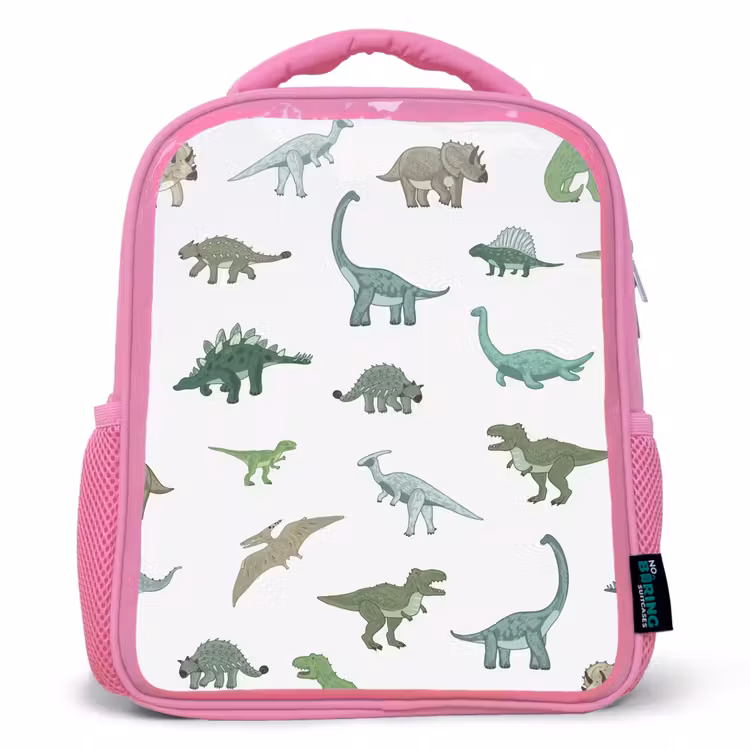 Rugzak kind - roze - Dino - Patroon - Groen — 1