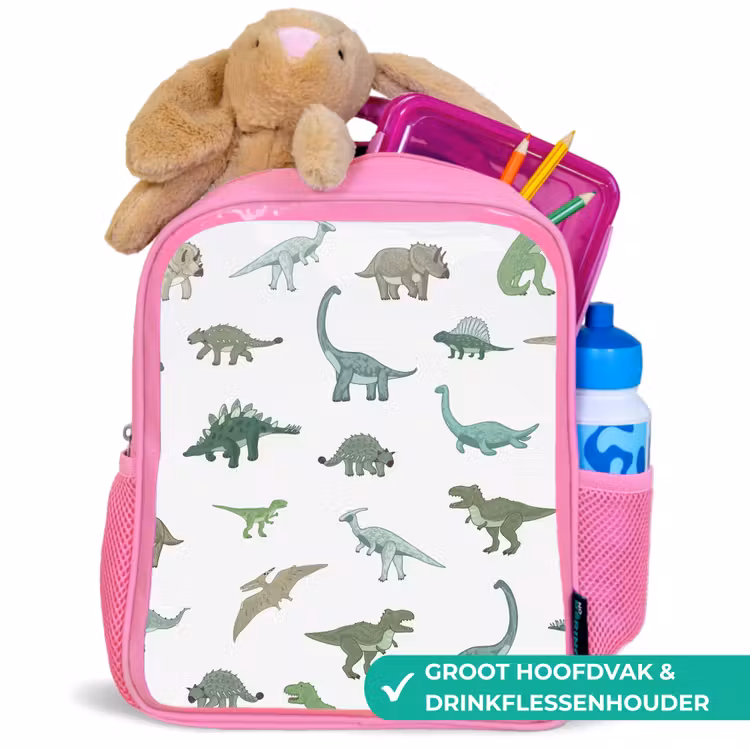 Rugzak kind - roze - Dino - Patroon - Groen — 2