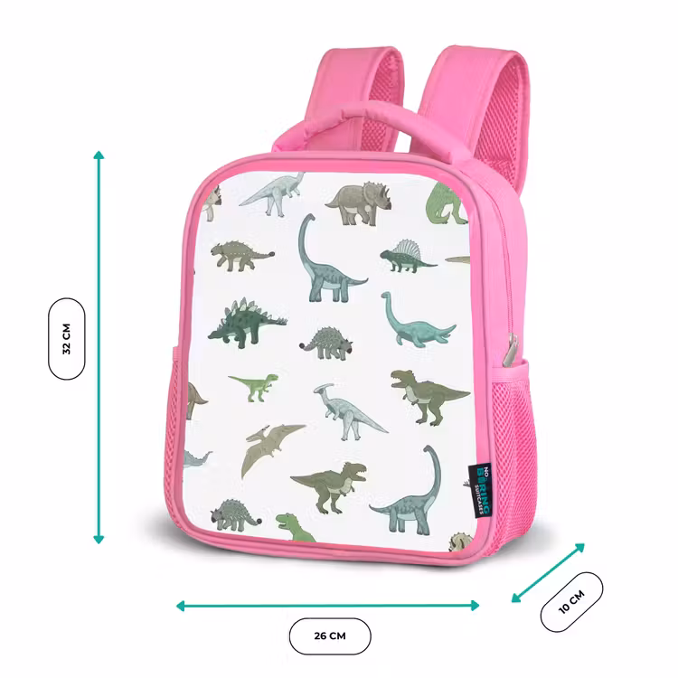 Rugzak kind - roze - Dino - Patroon - Groen — 3