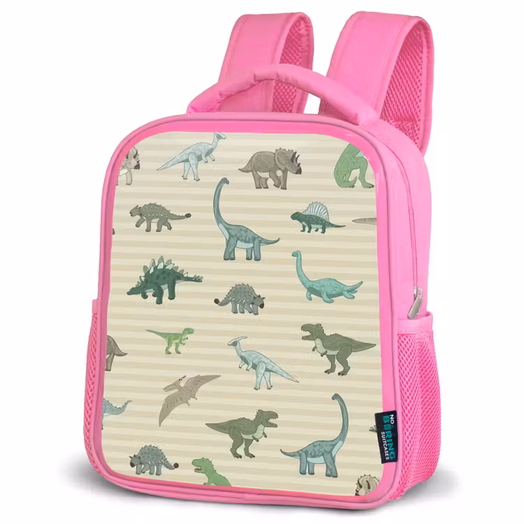 Rugzak kind - roze - Dino - Patroon - Strepen - Groen — 4