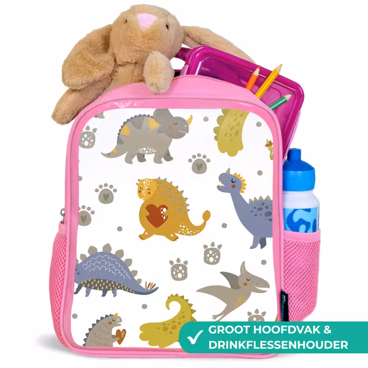Rugzak kind - roze - Dinosaurus - Kinderen - Design - Jongens - Meisjes — 2