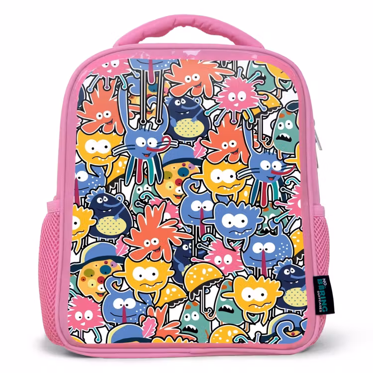Rugzak kind - roze - Beestjes met Grote Oogjes — 1