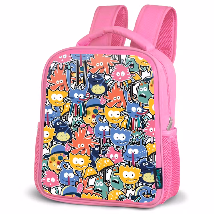 Rugzak kind - roze - Beestjes met Grote Oogjes — 4