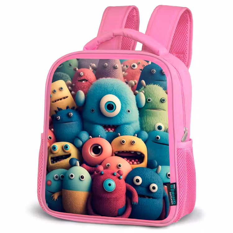 Rugzak kind - roze - Monster Menigte — 4