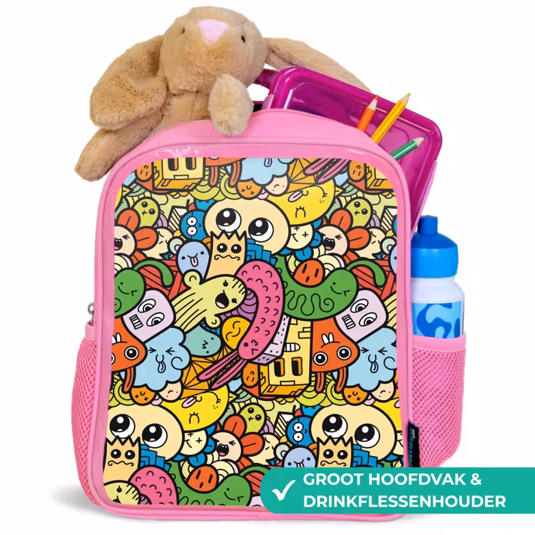 Rugzak kind - roze - Schattige Beestjes in Stad — 2