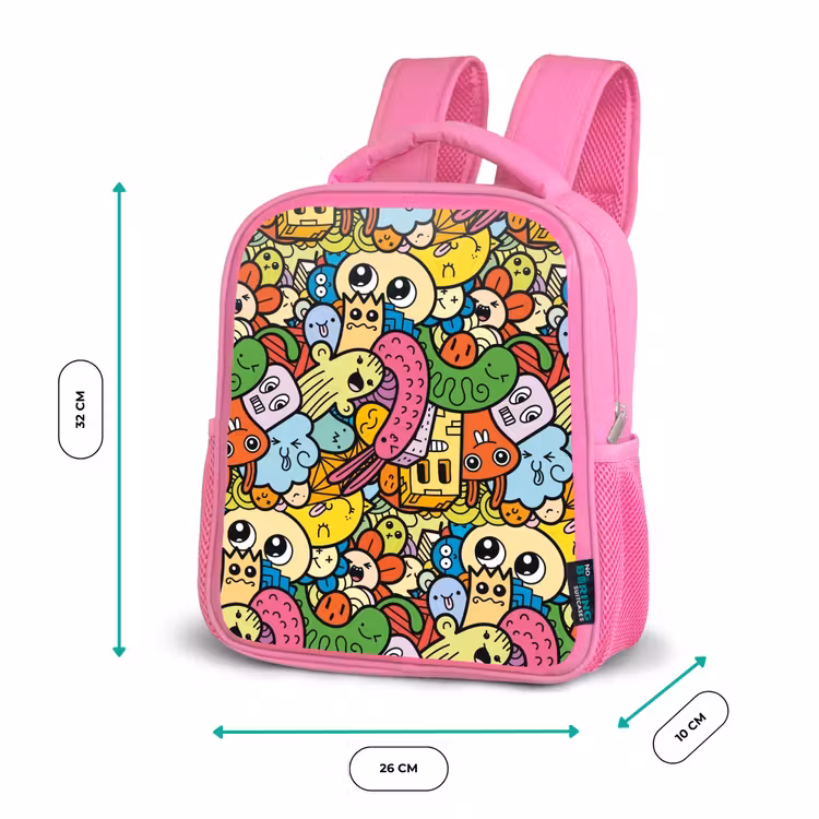 Rugzak kind - roze - Schattige Beestjes in Stad — 3