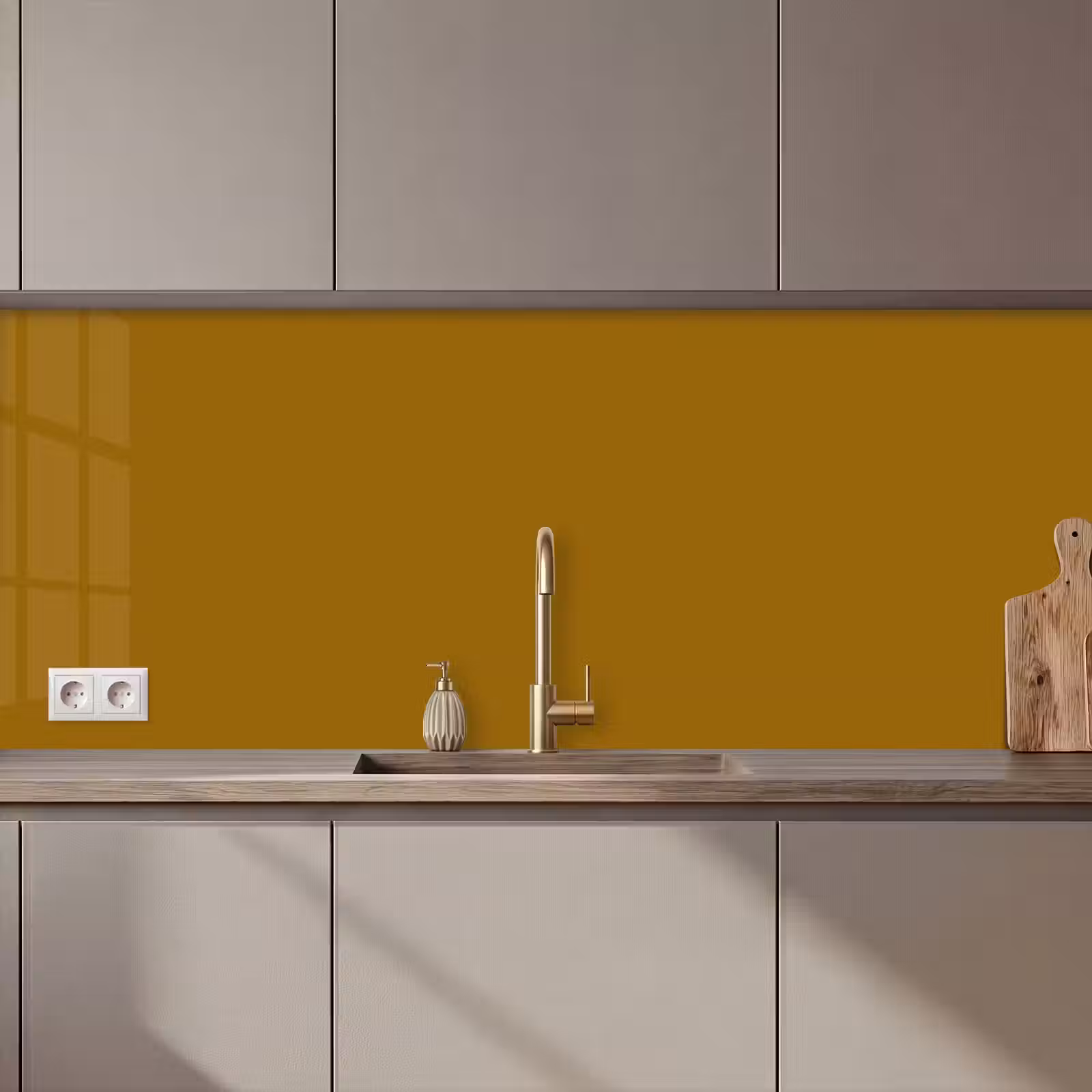Keuken achterwand - Goud - Luxe - Interieur — 1