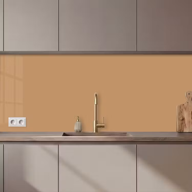 Keuken achterwand - Bruin - Effen print — 1