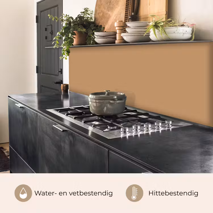 Keuken achterwand - Bruin - Effen print — 3
