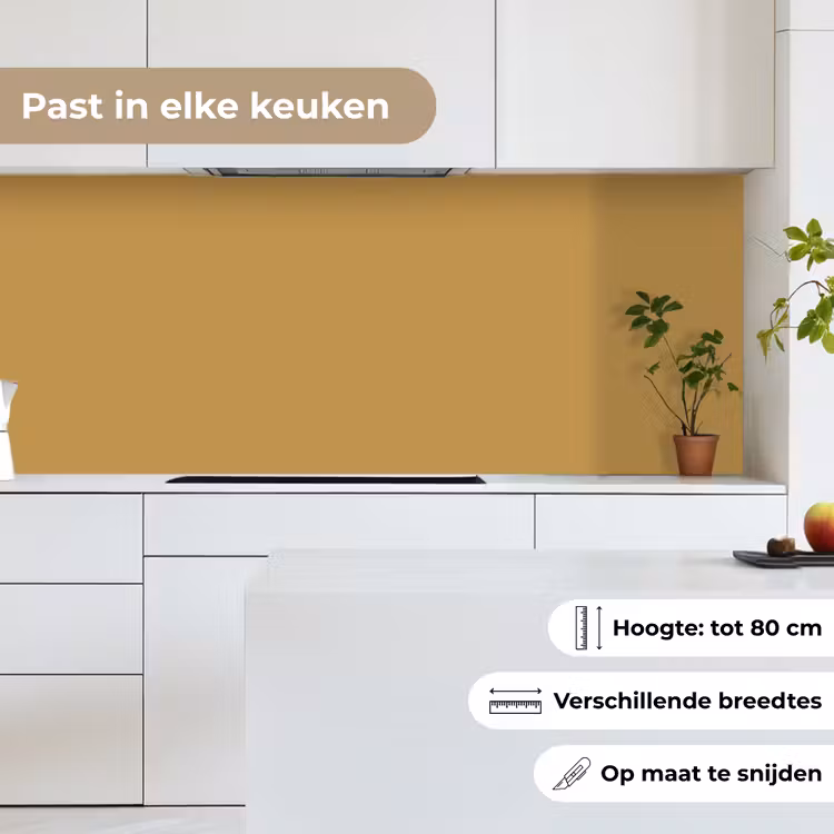 Keuken achterwand - Okergeel - Kleur - Herfst - Geel - Effen - Kleuren — 4