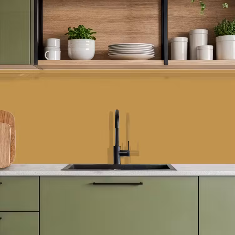 Keuken achterwand - Okergeel - Kleur - Herfst - Geel - Effen - Kleuren — 5