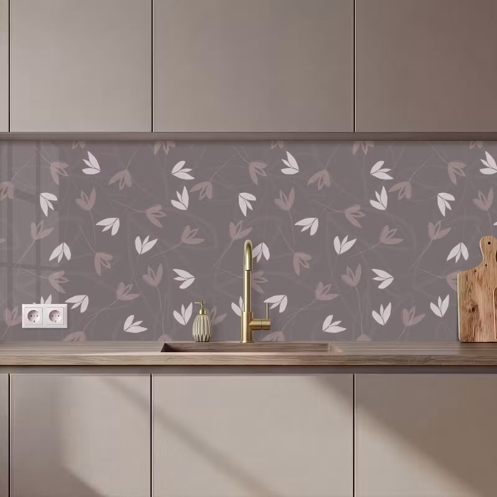 Keuken achterwand - Patronen - Tulpen - Minimalistisch — 1