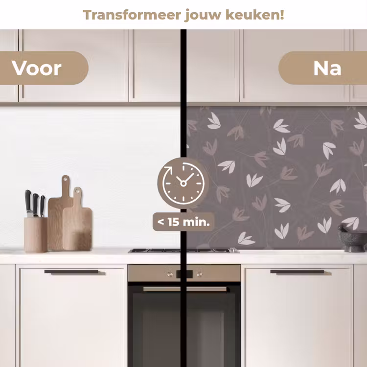 Keuken achterwand - Patronen - Tulpen - Minimalistisch — 2