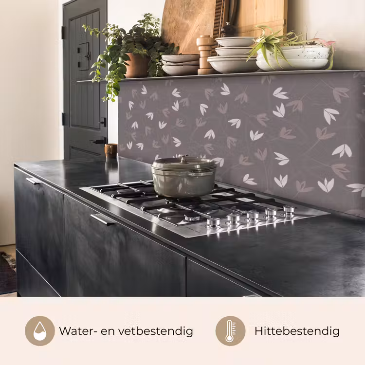 Keuken achterwand - Patronen - Tulpen - Minimalistisch — 3