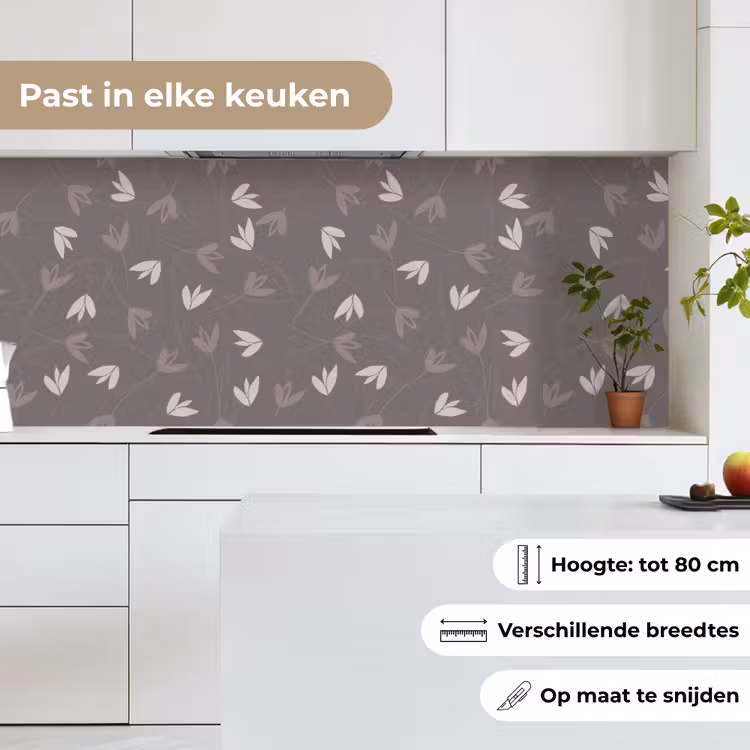 Keuken achterwand - Patronen - Tulpen - Minimalistisch — 4