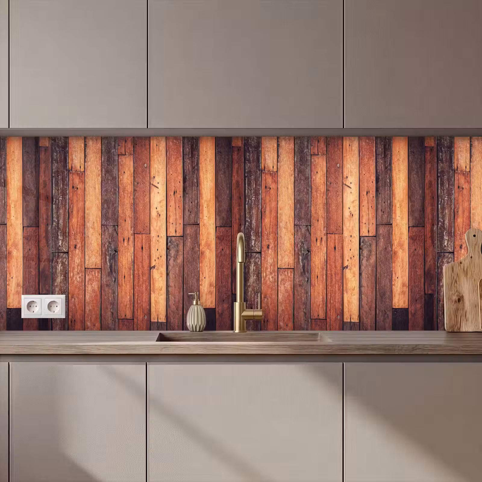 Keuken achterwand - Plank - Vintage - Patroon — 1