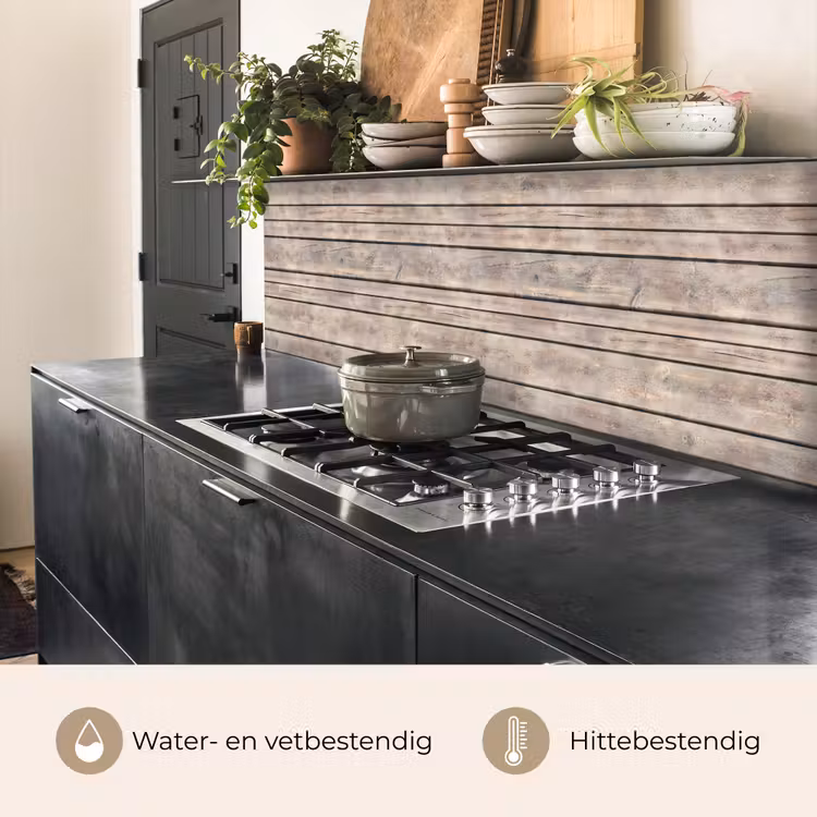 Keuken achterwand - Brocante - Patronen - Hout - Planken — 3