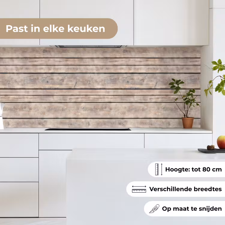 Keuken achterwand - Brocante - Patronen - Hout - Planken — 4