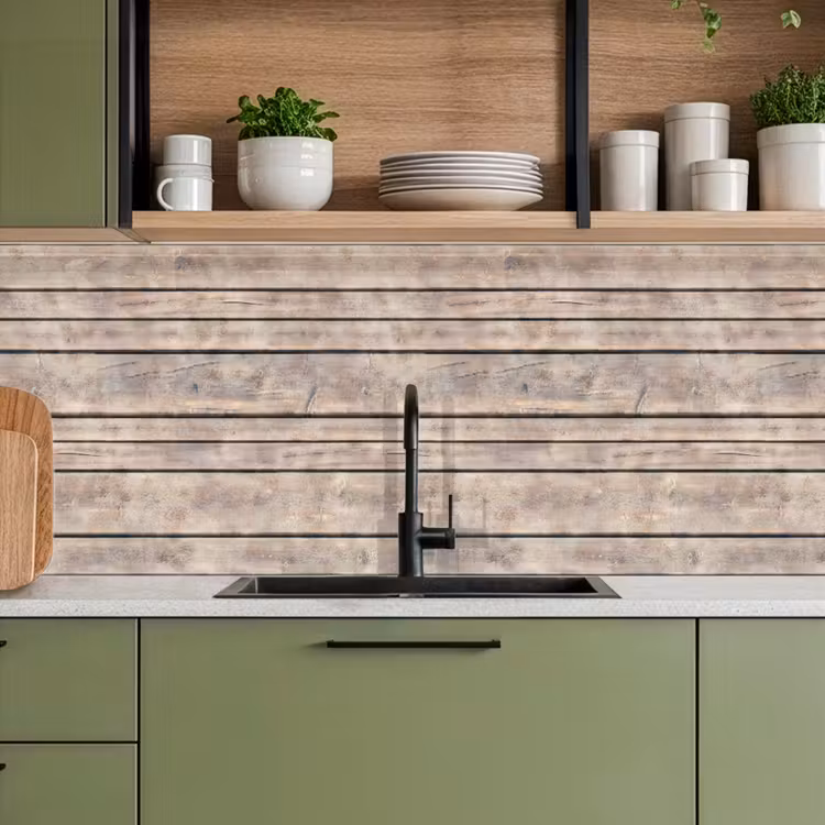 Keuken achterwand - Brocante - Patronen - Hout - Planken — 5