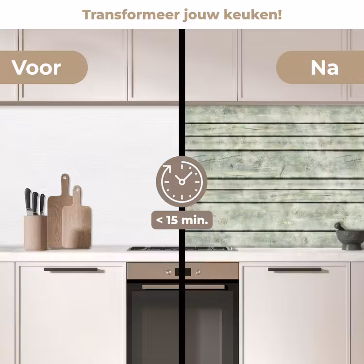 Keuken achterwand - Vintage - Hout - Patronen - Plank — 2