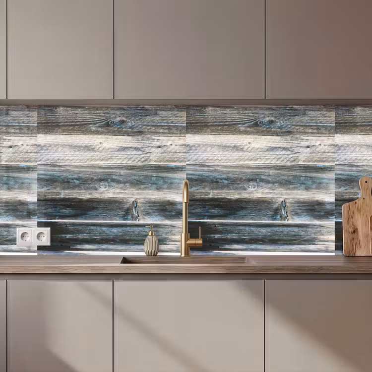 Keuken achterwand - Vintage - Patroon - Hout — 1