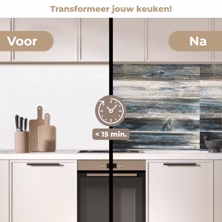 Keuken achterwand - Vintage - Patroon - Hout — 2