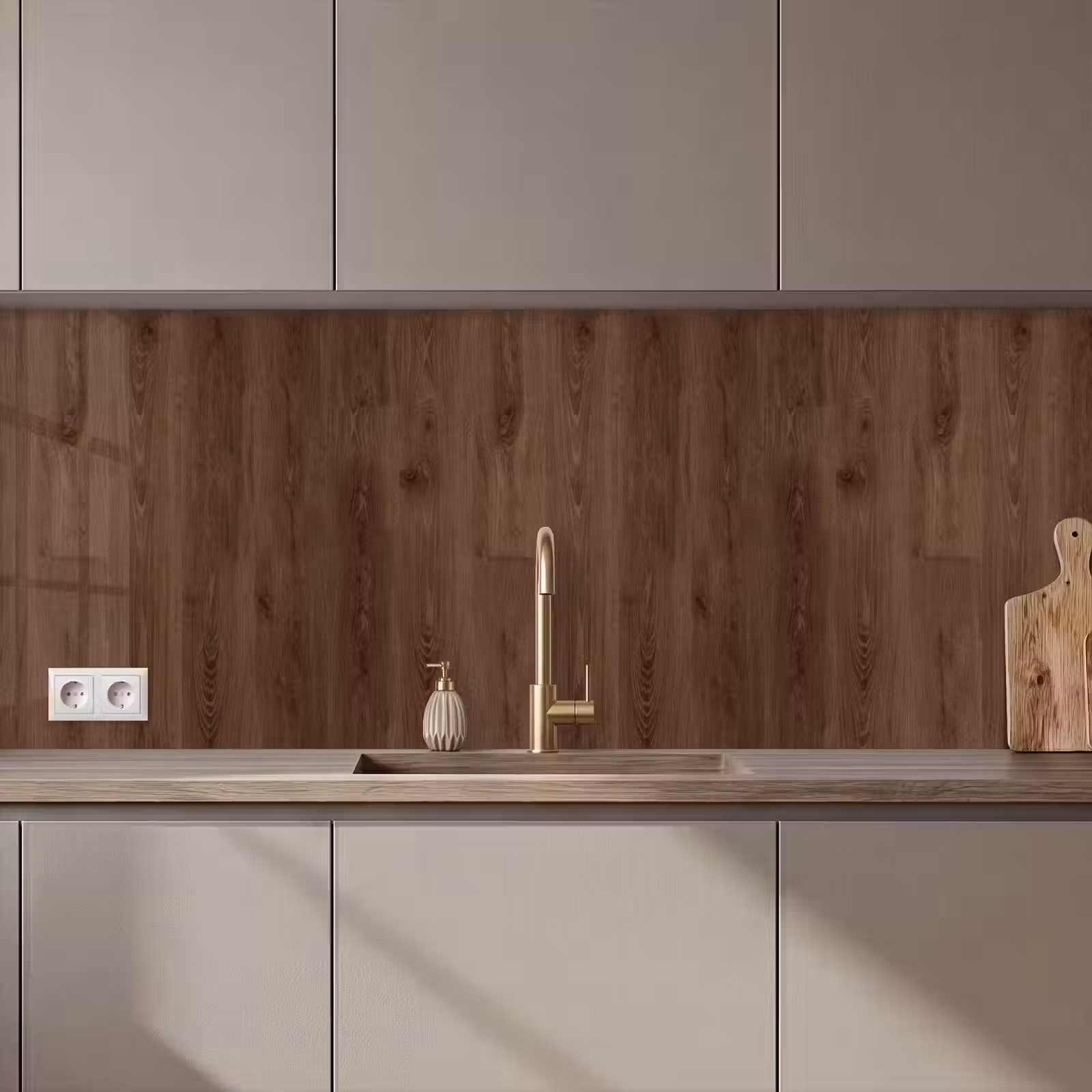 Keuken achterwand - Bruin - Patronen - Hout — 1