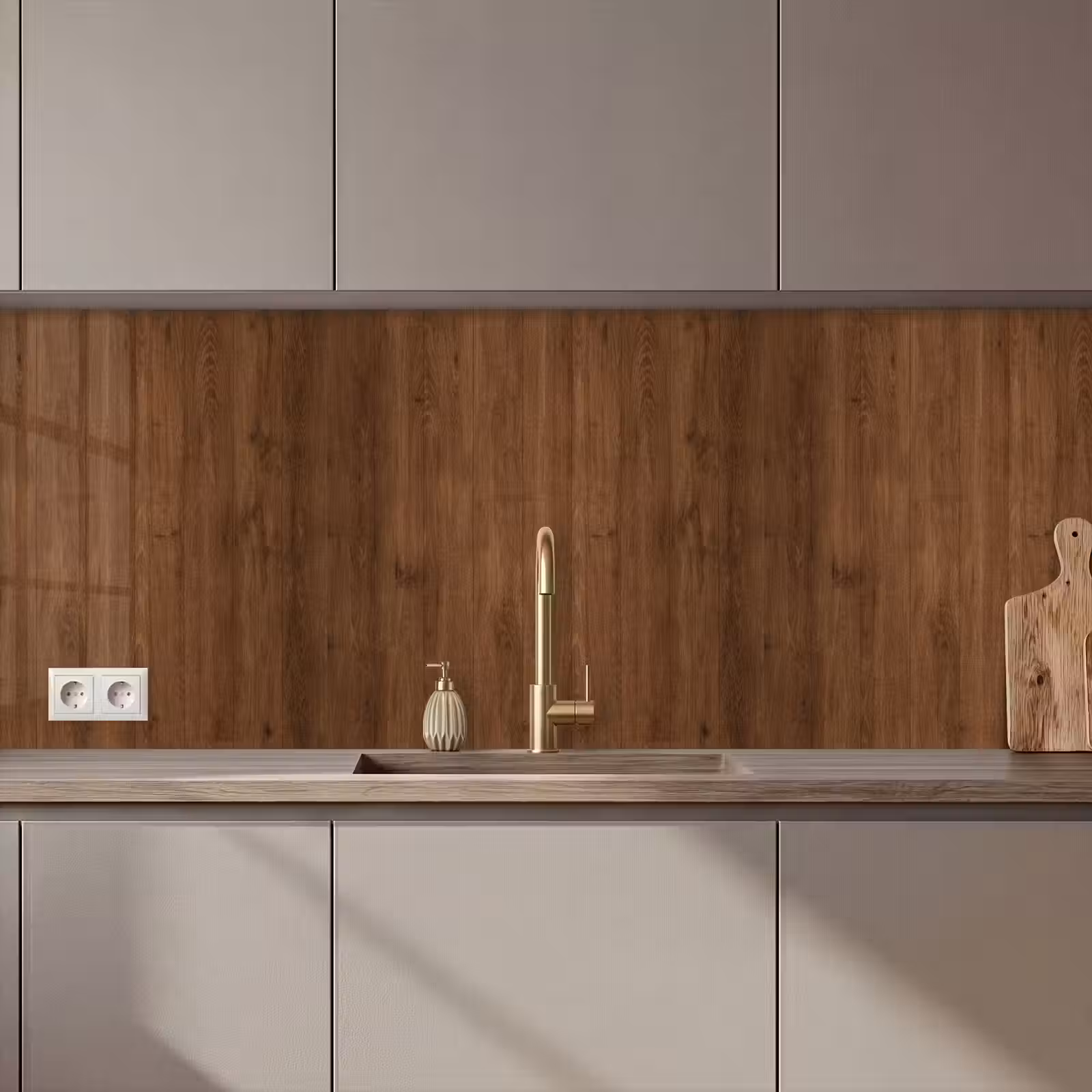 Keuken achterwand - Hardhout - Patronen - Bruin — 1