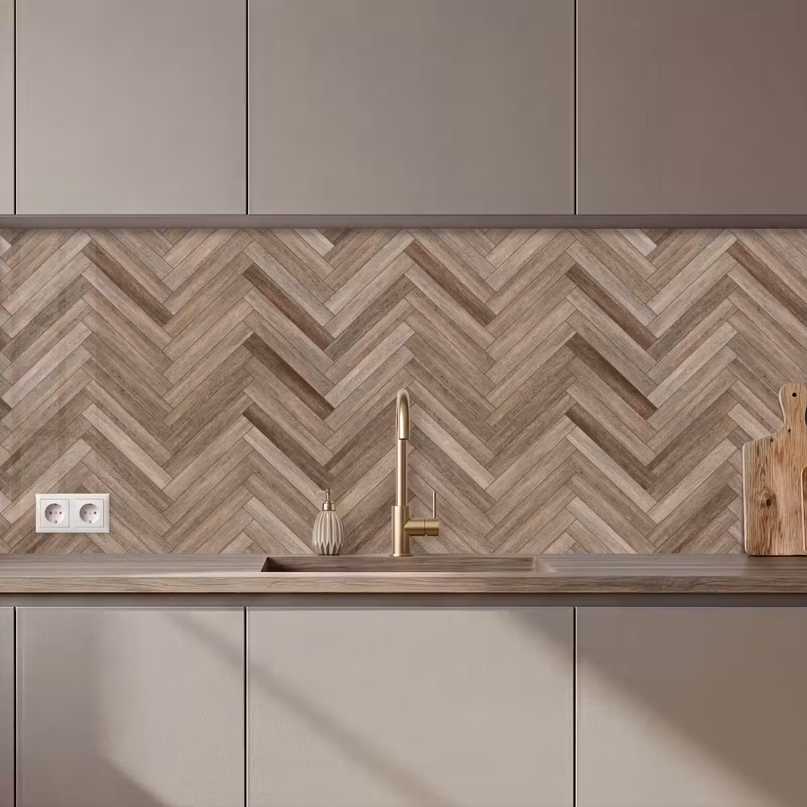 Keuken achterwand - Patronen - Hout - Bruin — 1