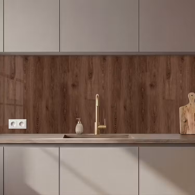 Keuken achterwand - Bruin - Patronen - Hout — 1